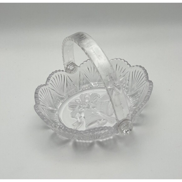 Studio Nova Holiday Bells Basket With Handle Christmas Seasonal Candy Nut Dish - Picture 2 of 6